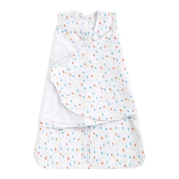 Halo Sleepsack Swaddle, Microfleece, Confetti Print - Newborn Warm Baby Blanket - Picture 1 of 5